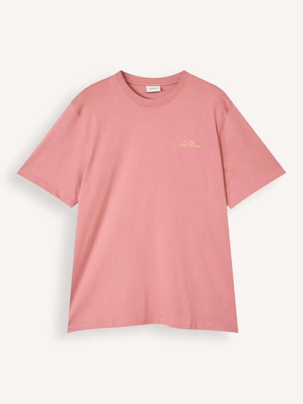 Ontdek de Wild Flower organic cotton T-shirt met print van Les Deux in de kleur Oud roze bij Orangebag. Op werkdagen voor 21:45 besteld, morgen in huis.