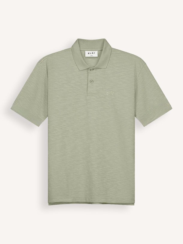 Ontdek de Katoenmix slub polo van OLAF in de kleur grijsgroen bij Orangebag. Op werkdagen voor 21:45 besteld, morgen in huis.