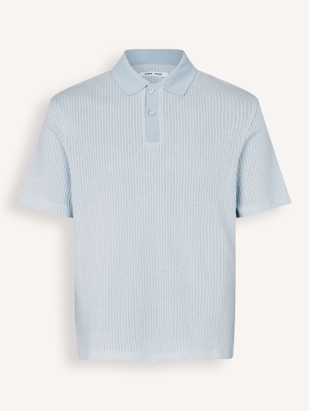Ontdek de Sajase organic cotton polo van Samsoe Samsoe in de kleur Lichtblauw bij Orangebag. Op werkdagen voor 21:45 besteld, morgen in huis.