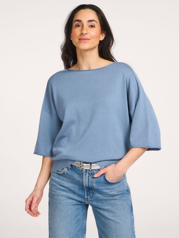 Ontdek de Katoen/viscosemix trui van Repeat in de kleur Blauw bij Orangebag. Op werkdagen voor 21:45 besteld, morgen in huis.