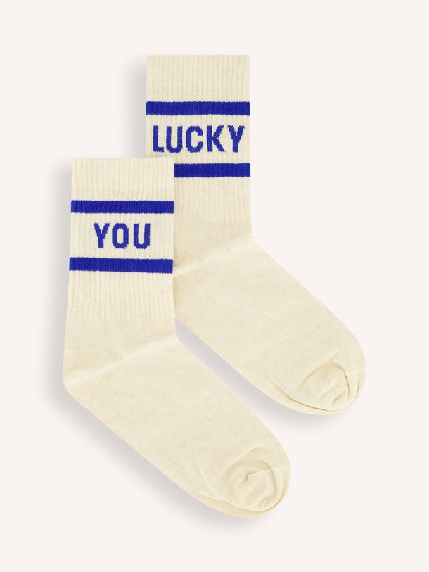 Ontdek de Katoenmix logo sokken met dessin van By-Bar in de kleur blauw bij Orangebag. Op werkdagen voor 21:45 besteld, morgen in huis.