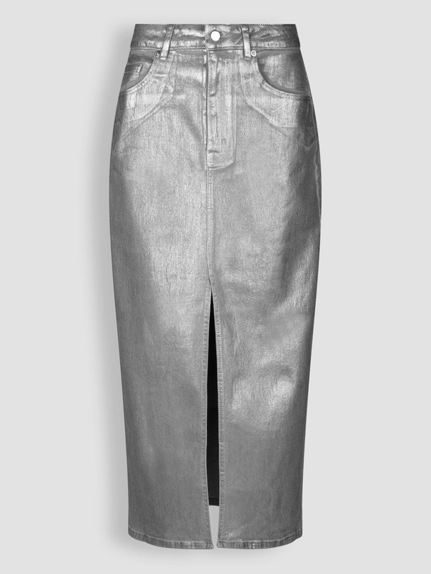 Ontdek de Aspect katoenmix metallic rok van Second Female in de kleur zilverkleur bij Orangebag. Op werkdagen voor 21:45 besteld, morgen in huis.