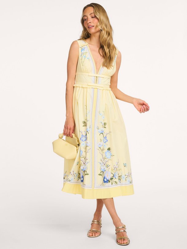 Ontdek de YELLOW FLORAL COTTON MIDI DRESS van Self Portrait bij Orangebag. Op werkdagen voor 21:45 besteld, morgen in huis.