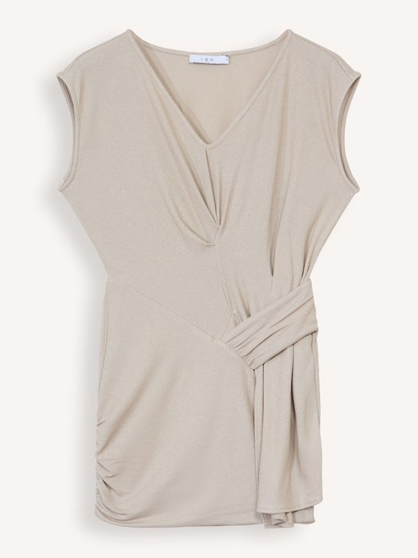 Ontdek de Fostini viscosemix jurk met lurex van Iro in de kleur beige bij Orangebag. Op werkdagen voor 21:45 besteld, morgen in huis.