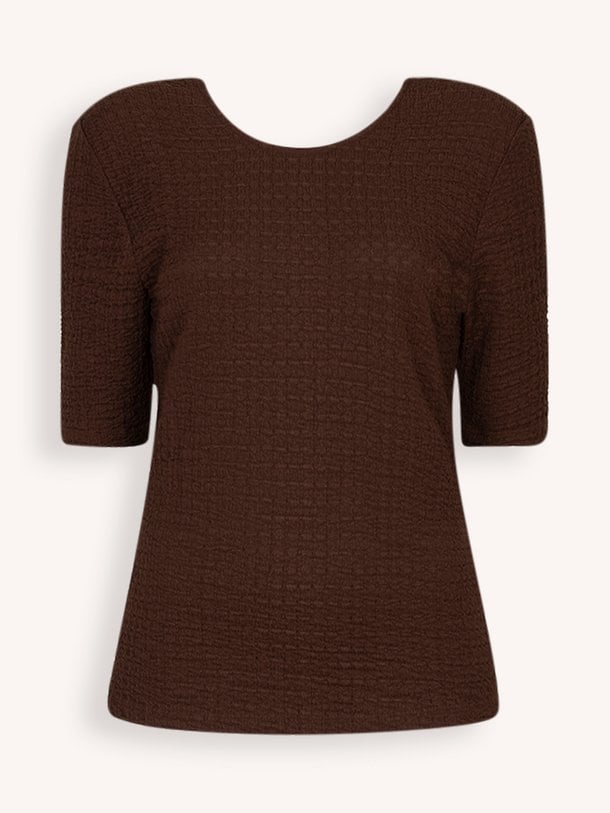 Ontdek de Vanel jersey top met lage rug van Dante 6 in de kleur Bruin bij Orangebag. Op werkdagen voor 21:45 besteld, morgen in huis.