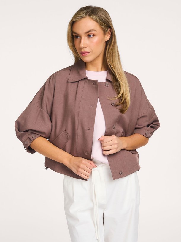 Ontdek de Geweven jasje van Yaya in de kleur Bruin bij Orangebag. Op werkdagen voor 21:45 besteld, morgen in huis.