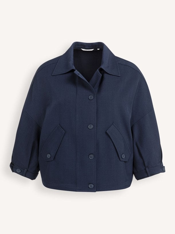 Ontdek de Geweven jasje van Yaya in de kleur Donkerblauw bij Orangebag. Op werkdagen voor 21:45 besteld, morgen in huis.