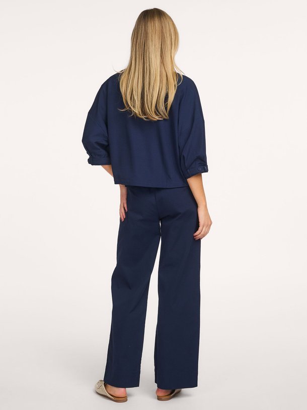 Ontdek de Geweven jasje van Yaya in de kleur Donkerblauw bij Orangebag. Op werkdagen voor 21:45 besteld, morgen in huis.