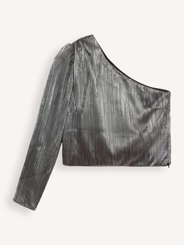 Ontdek de Jill geweven metallic plissé top van Suncoo in de kleur zilverkleur bij Orangebag. Op werkdagen voor 21:45 besteld, morgen in huis.
