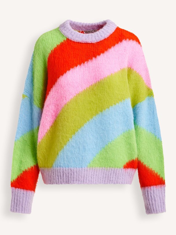 Ontdek de Jolor alpacamix gestreepte trui van Essentiel Antwerp in de kleur Roze bij Orangebag. Op werkdagen voor 21:45 besteld, morgen in huis.