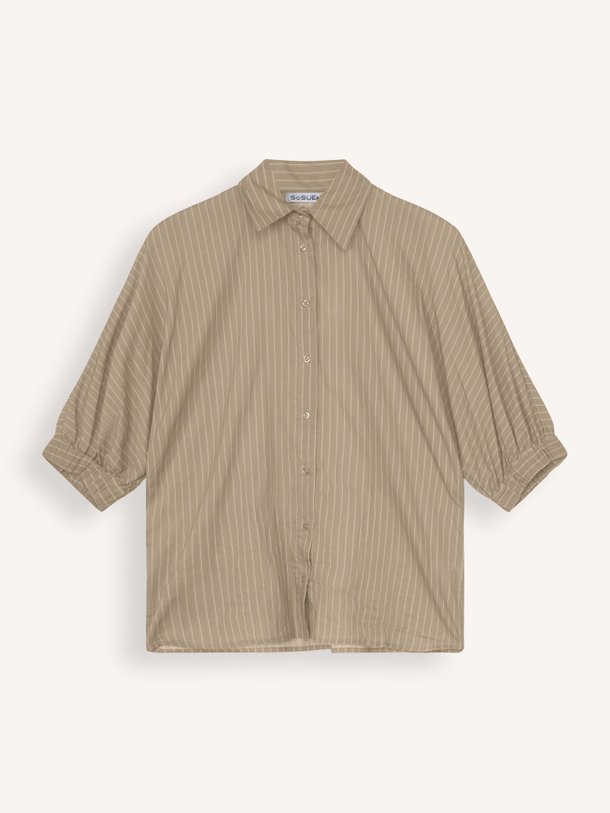 Ontdek de Antonia katoenen gestreepte blouse van So Sue in de kleur Taupe bij Orangebag. Op werkdagen voor 21:45 besteld, morgen in huis.