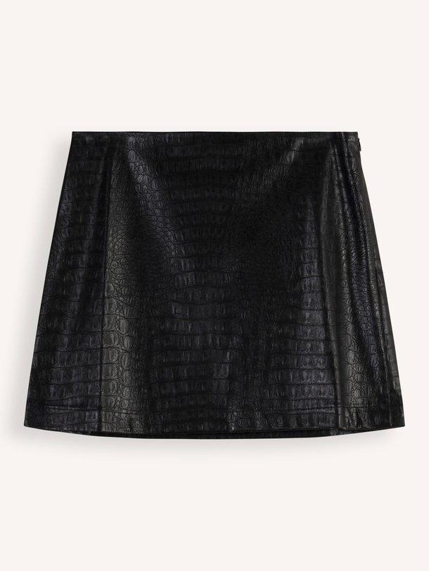 Ontdek de Faithful leatherlook mini rok met croco dessin van Chptr-s in de kleur zwart bij Orangebag. Op werkdagen voor 21:45 besteld, morgen in huis.