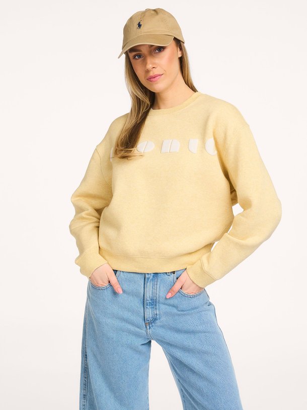 Ontdek de Katoenmix gemêleerde sweater met print van Yaya in de kleur Geel bij Orangebag. Op werkdagen voor 21:45 besteld, morgen in huis.