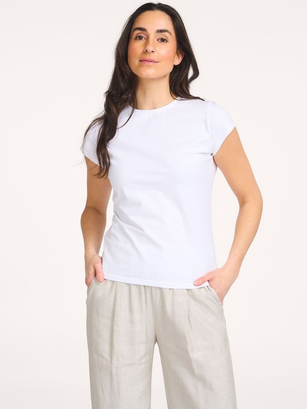 Ontdek de Katoenmix T-shirt van No Man's Land in de kleur Wit bij Orangebag. Op werkdagen voor 21:45 besteld, morgen in huis.