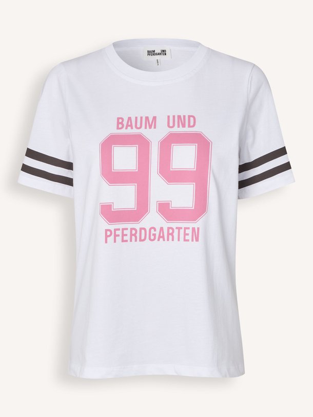 Ontdek de Jawo organic cotton T-shirt met print van Baum und Pferdgarten in de kleur Wit bij Orangebag. Op werkdagen voor 21:45 besteld, morgen in huis.