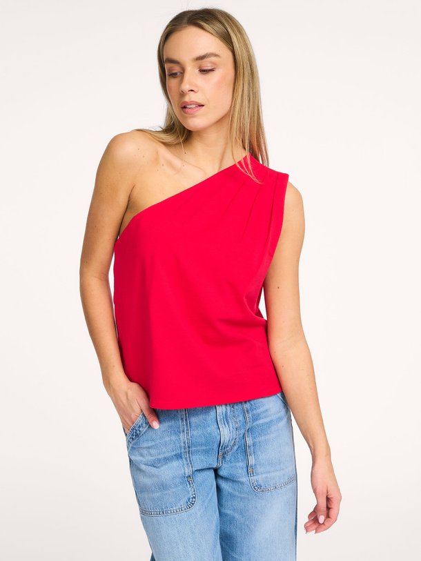 Ontdek de Levy organic cotton one shoulder top van Alchemist in de kleur Rood bij Orangebag. Op werkdagen voor 21:45 besteld, morgen in huis.