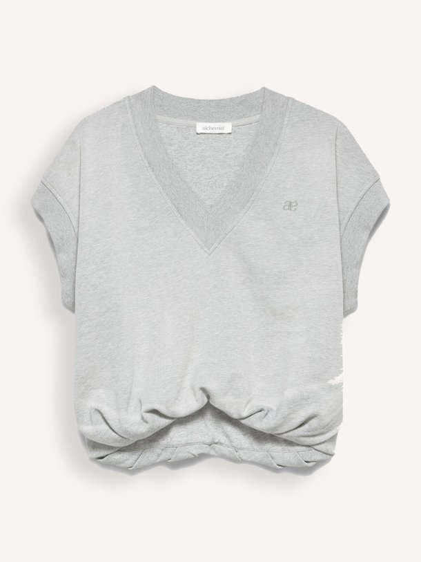 Ontdek de Ola organic cotton top van Alchemist in de kleur Grijs bij Orangebag. Op werkdagen voor 21:45 besteld, morgen in huis.