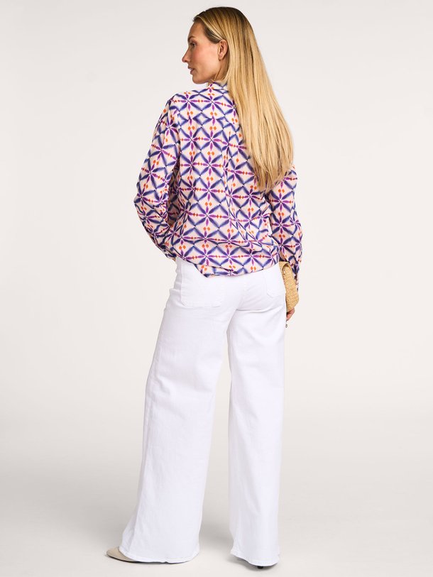 Ontdek de Lalla katoenen blouse met print van La Fee Maraboutee in de kleur paars bij Orangebag. Op werkdagen voor 21:45 besteld, morgen in huis.