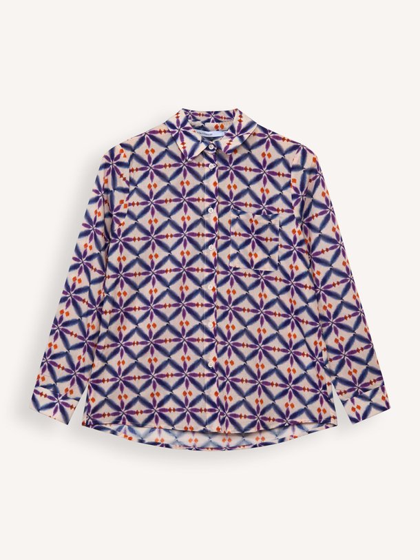 Ontdek de Lalla katoenen blouse met print van La Fee Maraboutee in de kleur paars bij Orangebag. Op werkdagen voor 21:45 besteld, morgen in huis.