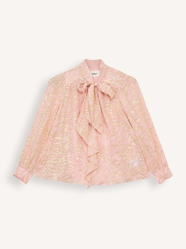 Ontdek de Minnie viscosemix lurex top met dessin van ba-sh in de kleur lichtroze bij Orangebag. Op werkdagen voor 21:45 besteld, morgen in huis.
