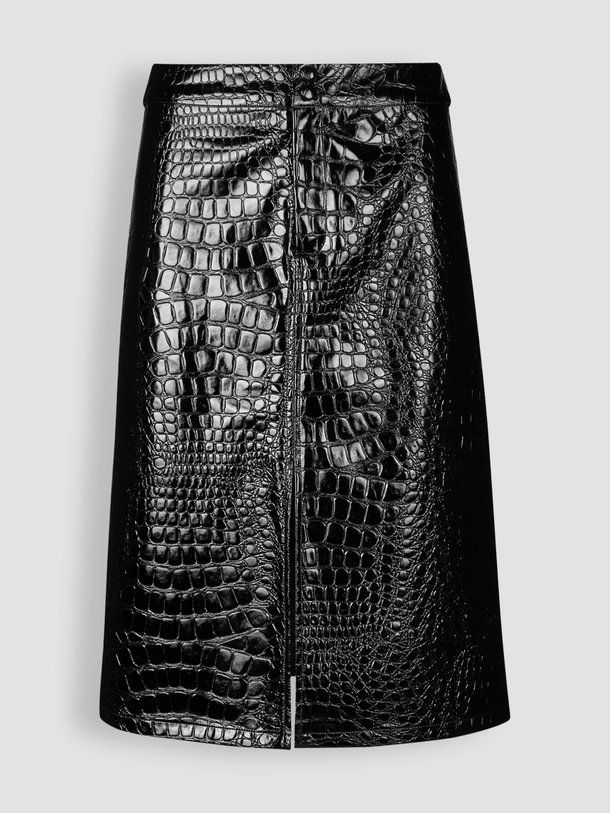 Ontdek de Marikka leatherlook midi rok met croco reliëf van Lollys Laundry in de kleur zwart bij Orangebag. Op werkdagen voor 21:45 besteld, morgen in huis.