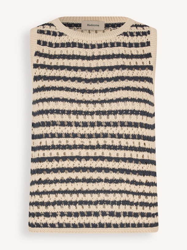 Ontdek de Vester organic cotton gestreepte top van Modstrom in de kleur Zand bij Orangebag. Op werkdagen voor 21:45 besteld, morgen in huis.