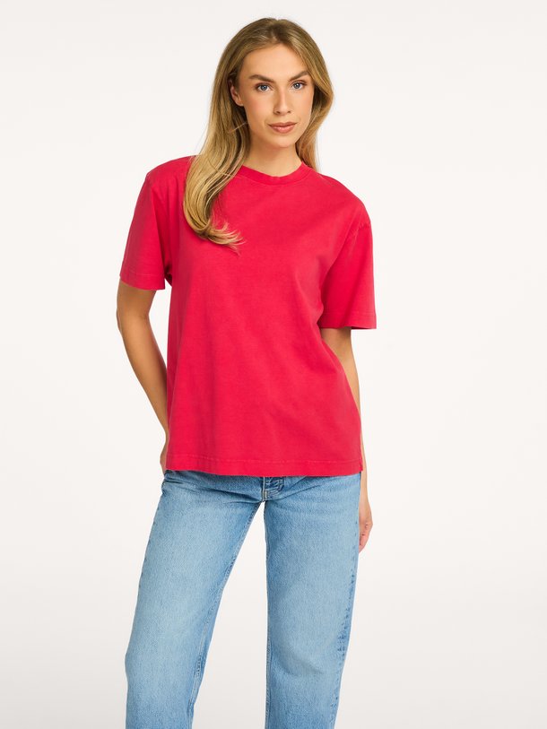 Colorful Standard Organic cotton oversized T-shirt - Rood Ontdek de Organic cotton oversized T-shirt van Colorful Standard in de kleur Rood bij Orangebag. Op werkdagen voor 21:45 besteld, morgen in huis.