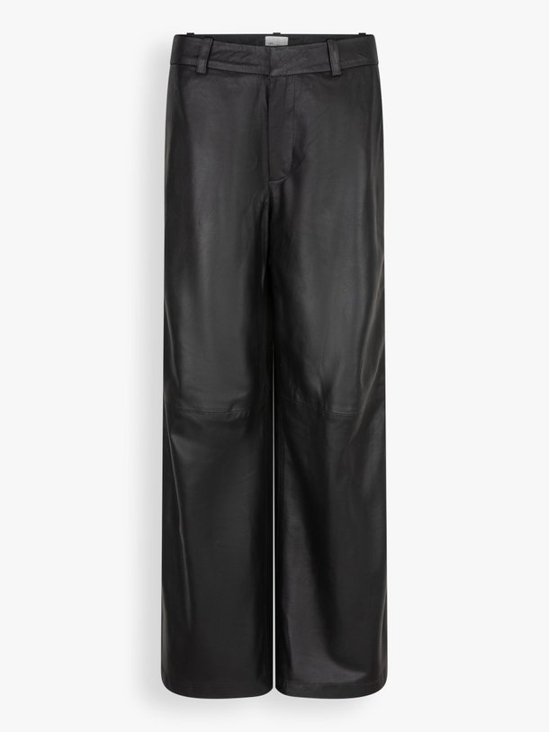 Ontdek de Gitta lederen wide leg broek van My Essential Wardrobe in de kleur zwart bij Orangebag. Op werkdagen voor 21:45 besteld, morgen in huis.