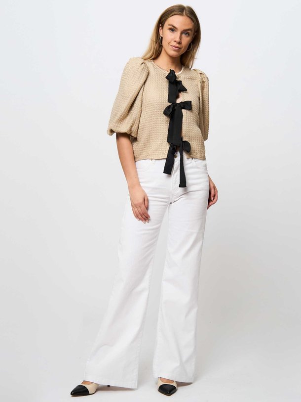 Ontdek de Brit geweven reversible top met lurex van Co'Couture in de kleur zand bij Orangebag. Op werkdagen voor 21:45 besteld, morgen in huis.