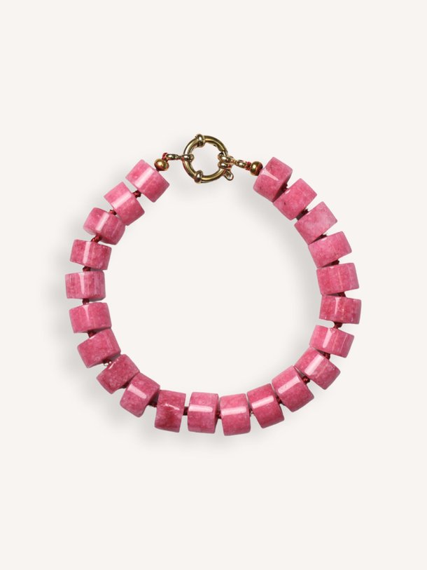 Ontdek de Phil vergulde kralen halsketting van Bonnie Studios in de kleur Roze bij Orangebag. Op werkdagen voor 21:45 besteld, morgen in huis.