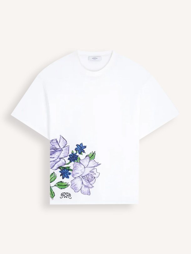 Ontdek de Homerfleurs organic cotton T-shirt met print van Roseanna in de kleur wit bij Orangebag. Op werkdagen voor 21:45 besteld, morgen in huis.