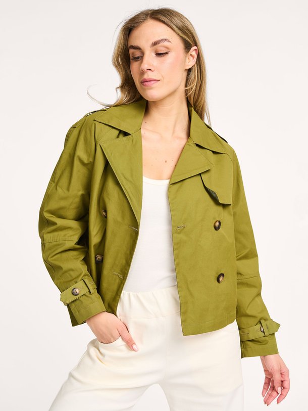 Ontdek de Florine katoenen mantel van Alter Ego in de kleur groen bij Orangebag. Op werkdagen voor 21:45 besteld, morgen in huis.