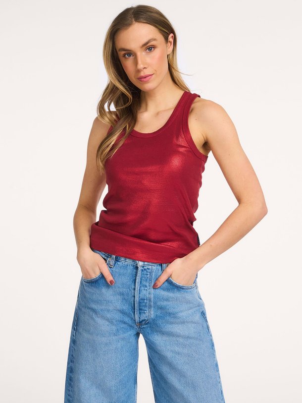 Ontdek de Katoenmix tanktop van Summum in de kleur Rood bij Orangebag. Op werkdagen voor 21:45 besteld, morgen in huis.