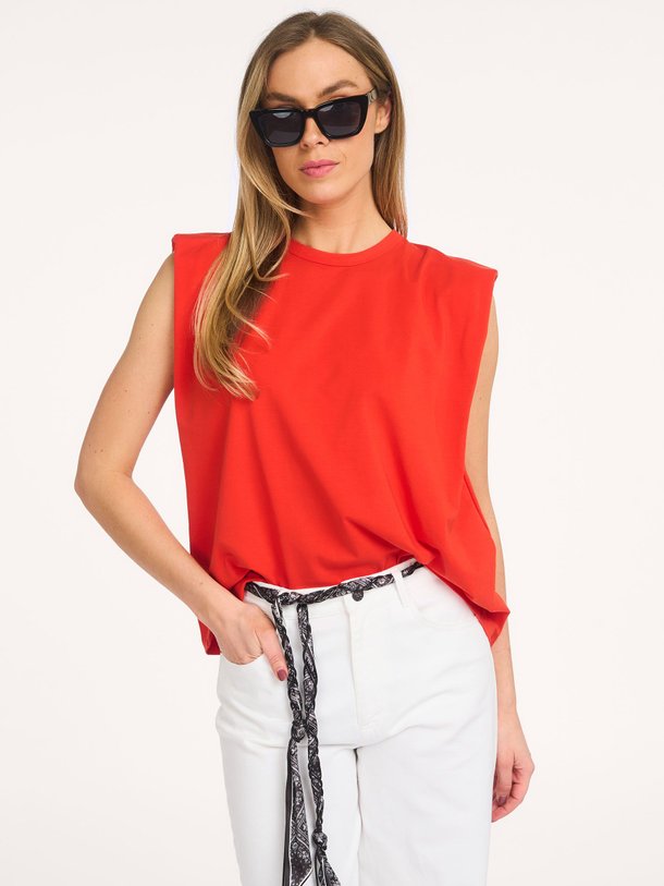 Ontdek de Eddie katoenmix T-shirt van Co'Couture in de kleur Oranje bij Orangebag. Op werkdagen voor 21:45 besteld, morgen in huis.