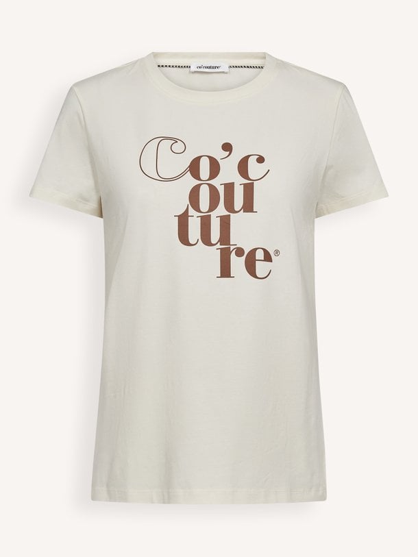 Ontdek de Cocouture katoenen logo T-shirt van Co'Couture in de kleur Off-white bij Orangebag. Op werkdagen voor 21:45 besteld, morgen in huis.