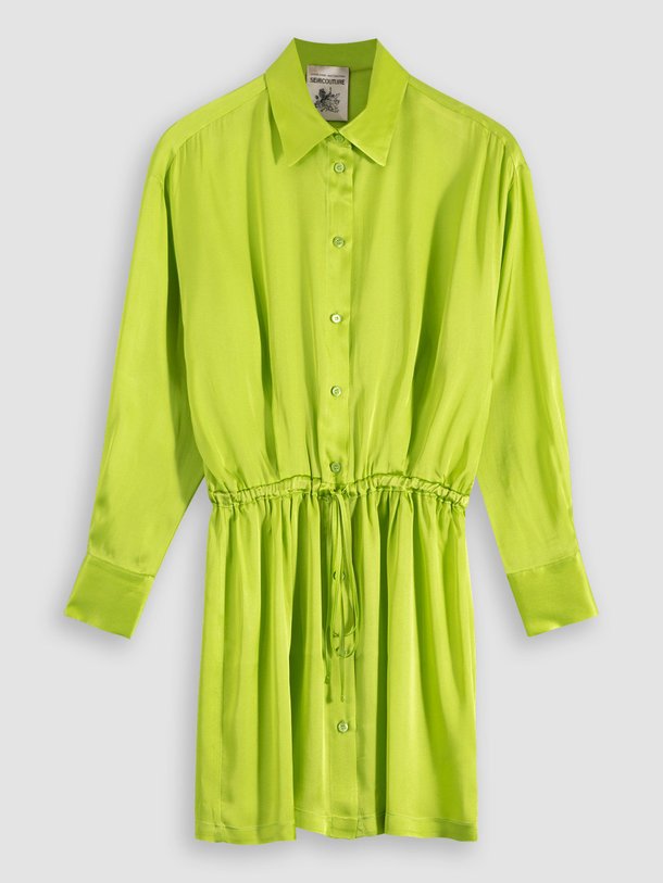 Ontdek de Zijdemix doorknoopjurk van Semicouture in de kleur limegroen bij Orangebag. Op werkdagen voor 21:45 besteld, morgen in huis.
