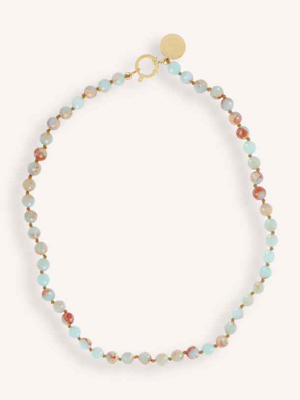 Ontdek de Vergulde kralen halsketting van Ellen Beekmans in de kleur turquoise bij Orangebag. Op werkdagen voor 21:45 besteld, morgen in huis.