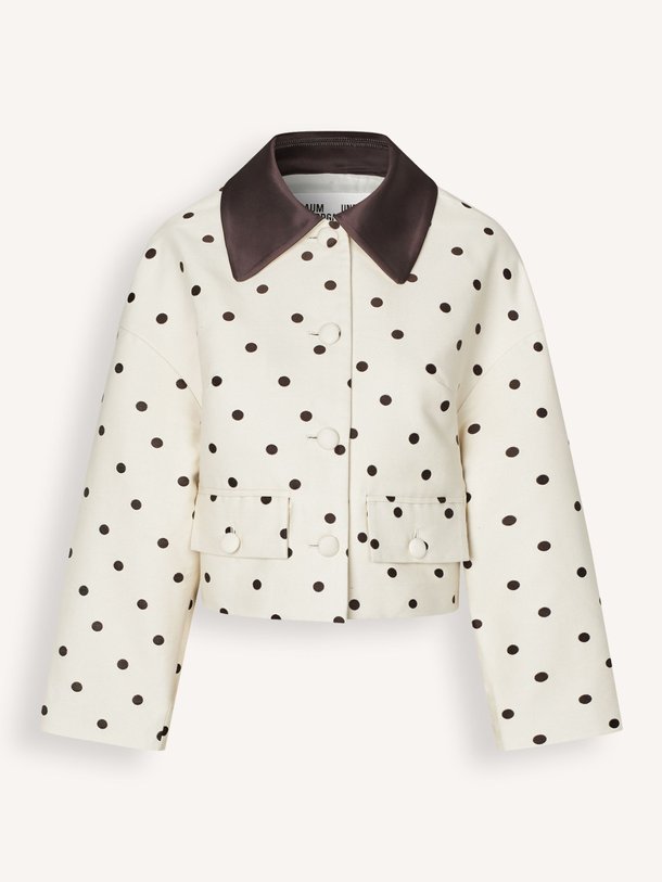 Ontdek de Bebeth organic cotton mix jack met stippen van Baum und Pferdgarten in de kleur Crème bij Orangebag. Op werkdagen voor 21:45 besteld, morgen in huis.