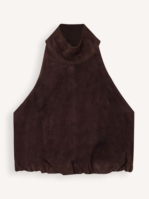 Ontdek de Naomi suède haltertop van Alter Ego in de kleur Donkerbruin bij Orangebag. Op werkdagen voor 21:45 besteld, morgen in huis.