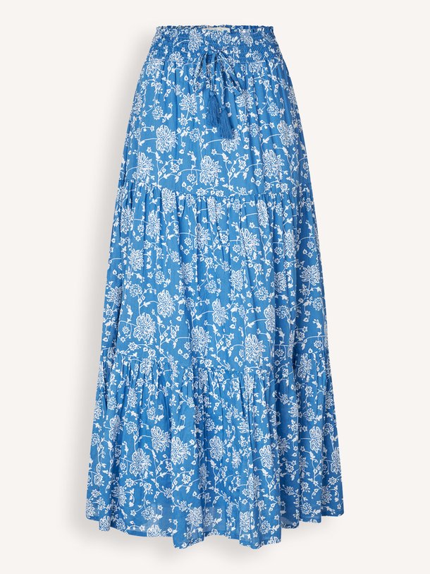 Ontdek de Diamond katoenen maxi rok met print van Lollys Laundry in de kleur blauw bij Orangebag. Op werkdagen voor 21:45 besteld, morgen in huis.