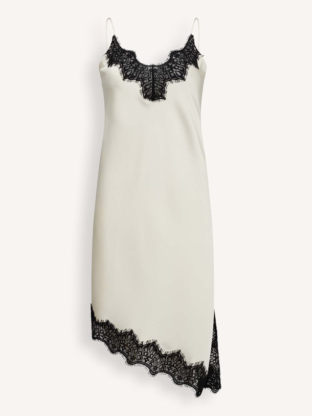 Ontdek de Naomi geweven jurk met kant van Haute L'Amitié in de kleur Off-white bij Orangebag. Op werkdagen voor 21:45 besteld, morgen in huis.