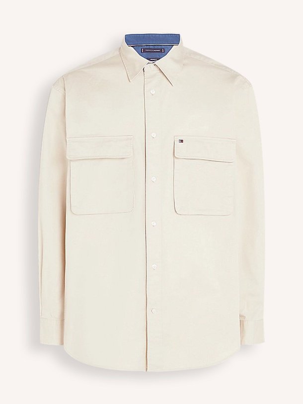 Ontdek de Katoenen overhemd van Tommy Hilfiger in de kleur zand bij Orangebag. Op werkdagen voor 21:45 besteld, morgen in huis.