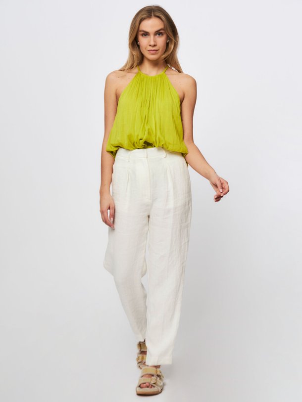 Ontdek de Linnen pantalon van forte_forte in de kleur off-white bij Orangebag. Op werkdagen voor 21:45 besteld, morgen in huis.