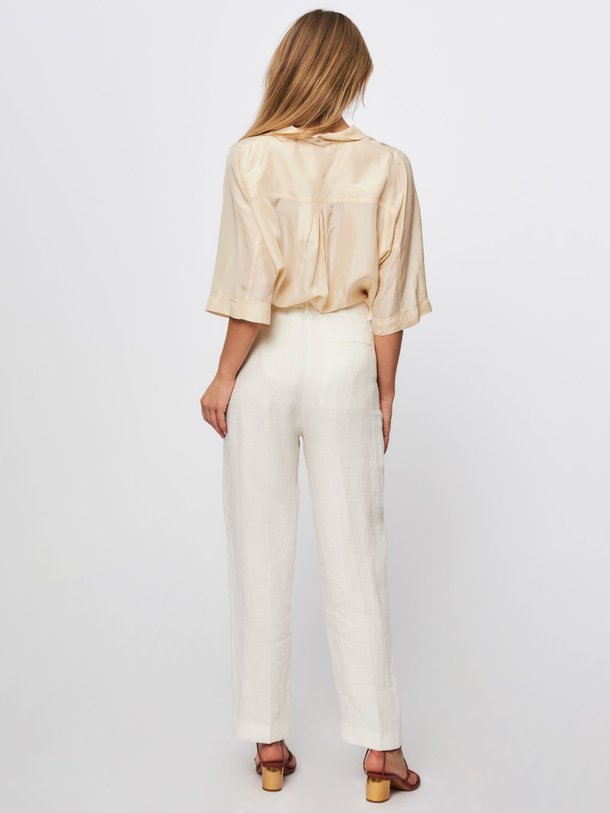 Ontdek de Linnen pantalon van forte_forte in de kleur off-white bij Orangebag. Op werkdagen voor 21:45 besteld, morgen in huis.
