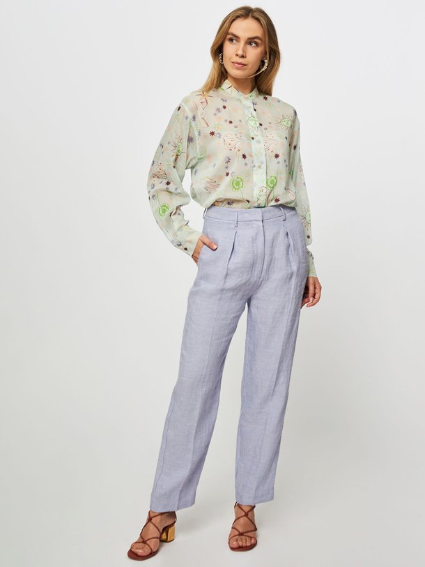 Ontdek de Linnen pantalon van forte_forte in de kleur lila bij Orangebag. Op werkdagen voor 21:45 besteld, morgen in huis.