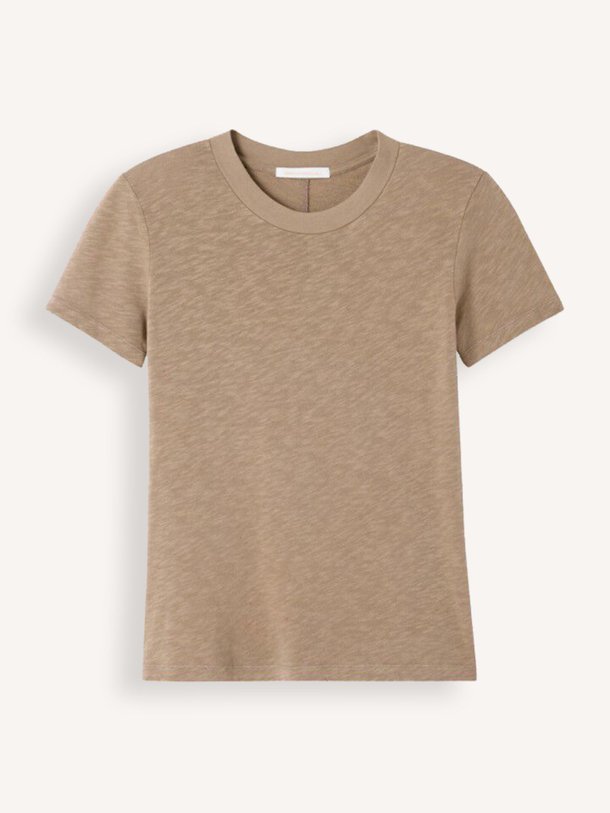 Ontdek de Sonoma katoenen slub T-shirt van American Vintage in de kleur Lichtbruin bij Orangebag. Op werkdagen voor 21:45 besteld, morgen in huis.