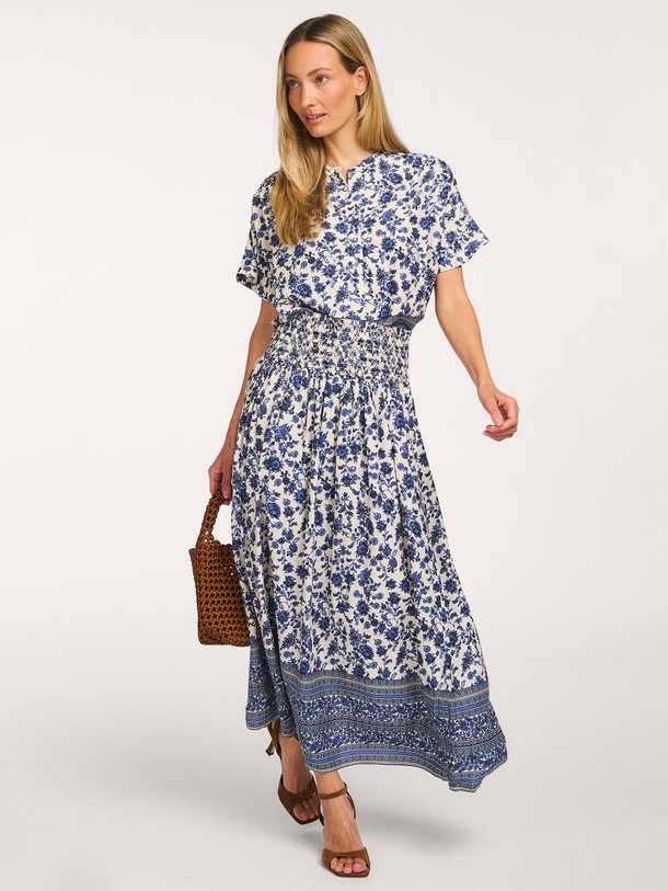 Ontdek de Myra eco vero viscose rok met print van Lollys Laundry in de kleur Blauw bij Orangebag. Op werkdagen voor 21:45 besteld, morgen in huis.