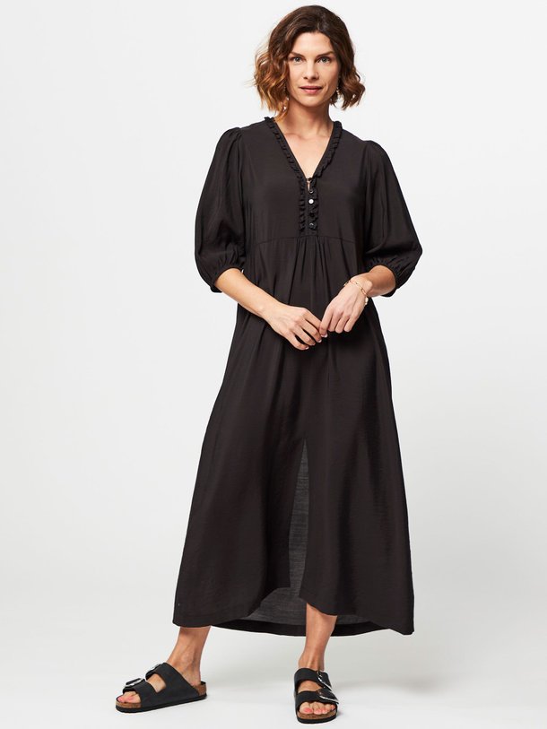 Ontdek de Beryl viscosemix jurk van Dante 6 in de kleur zwart bij Orangebag. Op werkdagen voor 21:45 besteld, morgen in huis.