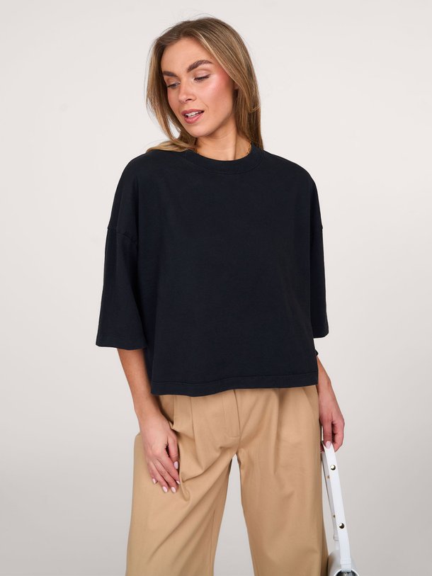 Ontdek de Afoma katoenen T-shirt van American Vintage in de kleur zwart bij Orangebag. Op werkdagen voor 21:45 besteld, morgen in huis.