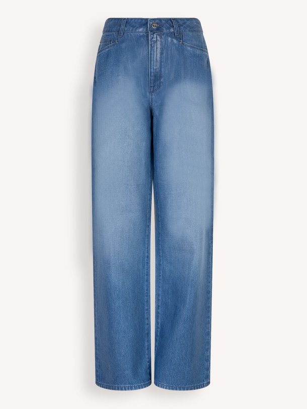 Ontdek de Nuit high waist wide leg coated jeans van Dante 6 in de kleur blauw bij Orangebag. Op werkdagen voor 21:45 besteld, morgen in huis.